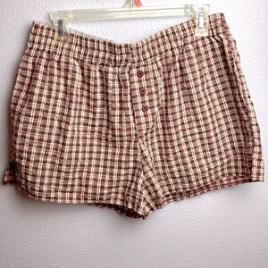 NWT PacSun Beverly and Beck Maroon Boxer Boy Shorts comfort lined waistband